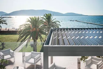 Le pergole fotovoltaiche Gibus rappresentano un perfetto connubio tra design e tecnologia.